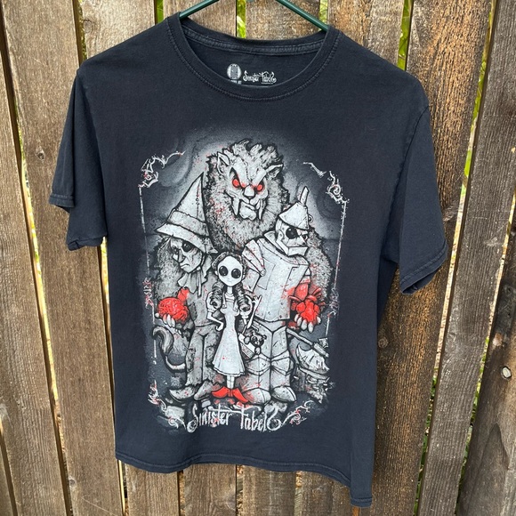 Sinister Fabels Wizard Of Oz Horror Graphic T-Shirt In Black Sz S - Picture 7 of 10